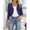 image:imageZeagoo Womens Bolero Shrug Crochet Cropped Cardigan Summer 34 Sleeve Lightweight Cardigans for DressNavy Blue