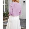 image:imageZeagoo Womens Bolero Shrug Crochet Cropped Cardigan Summer 34 Sleeve Lightweight Cardigans for DressPink Purple