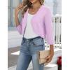 image:imageZeagoo Womens Bolero Shrug Crochet Cropped Cardigan Summer 34 Sleeve Lightweight Cardigans for DressPink Purple