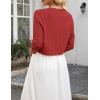 image:imageZeagoo Womens Bolero Shrug Crochet Cropped Cardigan Summer 34 Sleeve Lightweight Cardigans for DressRed