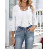 image:imageZeagoo Womens Bolero Shrug Crochet Cropped Cardigan Summer 34 Sleeve Lightweight Cardigans for DressWhite
