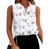 image:imageZeagoo Womens Button Down Shirts Sleeveless Blouses Casual V Neck Tank TopsBf112