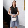 image:imageZeagoo Womens Button Down Shirts Sleeveless Blouses Casual V Neck Tank TopsBlack