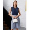 image:imageZeagoo Womens Button Down Shirts Sleeveless Blouses Casual V Neck Tank TopsDark Blue