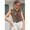 image:imageZeagoo Womens Button Down Shirts Sleeveless Blouses Casual V Neck Tank TopsMz721