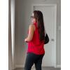 image:imageZeagoo Womens Button Down Shirts Sleeveless Blouses Casual V Neck Tank TopsRed