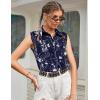 image:imageZeagoo Womens Button Down Shirts Sleeveless Blouses Casual V Neck Tank TopsSf180