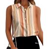 image:imageZeagoo Womens Button Down Shirts Sleeveless Blouses Casual V Neck Tank TopsTw720