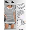image:imageZeagoo Womens Cap Sleeve Sweaters Vest Crew Neck Knit Sweater Tops 2026 Casual Summer Sleeveless T ShirtStripe Blue
