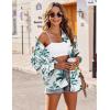 image:imageZeagoo Womens Cotton Button Down Shirts Long Sleeve V Neck Collared Tops Work Office Blouse Shirt 2025 SXXLPat2