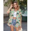 image:imageZeagoo Womens Hawaiian Button Down Shirts Short Sleeve Casual Floral Tropical Shirt Summer Beach Shirt Cool Button Up TopsAgreen Tropical