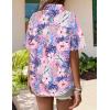 image:imageZeagoo Womens Hawaiian Button Down Shirts Short Sleeve Casual Floral Tropical Shirt Summer Beach Shirt Cool Button Up TopsApink Tropical
