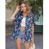 image:imageZeagoo Womens Hawaiian Button Down Shirts Short Sleeve Casual Floral Tropical Shirt Summer Beach Shirt Cool Button Up TopsBlue Skull