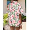 image:imageZeagoo Womens Hawaiian Button Down Shirts Short Sleeve Casual Floral Tropical Shirt Summer Beach Shirt Cool Button Up TopsPink Floral