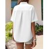 image:imageZeagoo Womens Hawaiian Button Down Shirts Short Sleeve Casual Floral Tropical Shirt Summer Beach Shirt Cool Button Up TopsWhite