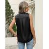 image:imageZeagoo Womens Satin Blouse Sleeveless Silk Tank Tops Button Down Shirts Business Casual Outfits 2026Black