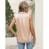 image:imageZeagoo Womens Satin Blouse Sleeveless Silk Tank Tops Button Down Shirts Business Casual Outfits 2026Khaki