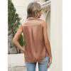 image:imageZeagoo Womens Satin Blouse Sleeveless Silk Tank Tops Button Down Shirts Business Casual Outfits 2026Light Brown