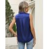 image:imageZeagoo Womens Satin Blouse Sleeveless Silk Tank Tops Button Down Shirts Business Casual Outfits 2026Navy