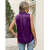 image:imageZeagoo Womens Satin Blouse Sleeveless Silk Tank Tops Button Down Shirts Business Casual Outfits 2026Purple1