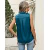image:imageZeagoo Womens Satin Blouse Sleeveless Silk Tank Tops Button Down Shirts Business Casual Outfits 2026Teal Blue1