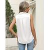 image:imageZeagoo Womens Satin Blouse Sleeveless Silk Tank Tops Button Down Shirts Business Casual Outfits 2026White