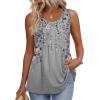 image:imageZeagoo Womens Summer Tank Tops Sleeveless Babydoll Tops Loose Fit Tunic Blouses Crew Neck Flowy Shirts S3XL