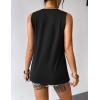 image:imageZeagoo Womens Summer Tank Tops Sleeveless Loose Fit Tunic Blouses Dressy Casual Pleated Front Scoop Neck Boho ShirtsBlack