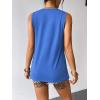 image:imageZeagoo Womens Summer Tank Tops Sleeveless Loose Fit Tunic Blouses Dressy Casual Pleated Front Scoop Neck Boho ShirtsBlue