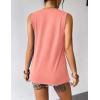 image:imageZeagoo Womens Summer Tank Tops Sleeveless Loose Fit Tunic Blouses Dressy Casual Pleated Front Scoop Neck Boho ShirtsCoral Pink