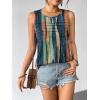 image:imageZeagoo Womens Summer Tank Tops Sleeveless Loose Fit Tunic Blouses Dressy Casual Pleated Front Scoop Neck Boho ShirtsCx289