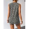image:imageZeagoo Womens Summer Tank Tops Sleeveless Loose Fit Tunic Blouses Dressy Casual Pleated Front Scoop Neck Boho ShirtsFloral Black