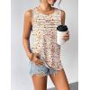 image:imageZeagoo Womens Summer Tank Tops Sleeveless Loose Fit Tunic Blouses Dressy Casual Pleated Front Scoop Neck Boho ShirtsFloral Red