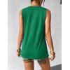 image:imageZeagoo Womens Summer Tank Tops Sleeveless Loose Fit Tunic Blouses Dressy Casual Pleated Front Scoop Neck Boho ShirtsGreen