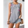 image:imageZeagoo Womens Summer Tank Tops Sleeveless Loose Fit Tunic Blouses Dressy Casual Pleated Front Scoop Neck Boho ShirtsHf36