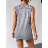 image:imageZeagoo Womens Summer Tank Tops Sleeveless Loose Fit Tunic Blouses Dressy Casual Pleated Front Scoop Neck Boho ShirtsHf36