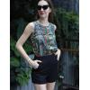 image:imageZeagoo Womens Summer Tank Tops Sleeveless Loose Fit Tunic Blouses Dressy Casual Pleated Front Scoop Neck Boho ShirtsMz721
