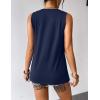image:imageZeagoo Womens Summer Tank Tops Sleeveless Loose Fit Tunic Blouses Dressy Casual Pleated Front Scoop Neck Boho ShirtsNavy Blue