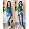 image:imageZeagoo Womens Summer Tank Tops Sleeveless Loose Fit Tunic Blouses Dressy Casual Pleated Front Scoop Neck Boho ShirtsPeacock Blue