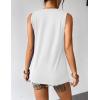 image:imageZeagoo Womens Summer Tank Tops Sleeveless Loose Fit Tunic Blouses Dressy Casual Pleated Front Scoop Neck Boho ShirtsWhite