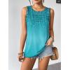 image:imageZeagoo Womens Summer Tank Tops Sleeveless Loose Fit Tunic Blouses Dressy Casual Pleated Front Scoop Neck Boho ShirtsXh363