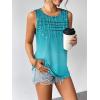 image:imageZeagoo Womens Summer Tank Tops Sleeveless Loose Fit Tunic Blouses Dressy Casual Pleated Front Scoop Neck Boho ShirtsXh363
