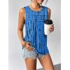 image:imageZeagoo Womens Summer Tank Tops Sleeveless Loose Fit Tunic Blouses Dressy Casual Pleated Front Scoop Neck Boho ShirtsZr459