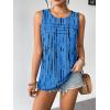 image:imageZeagoo Womens Summer Tank Tops Sleeveless Loose Fit Tunic Blouses Dressy Casual Pleated Front Scoop Neck Boho ShirtsZr459