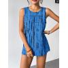 image:imageZeagoo Womens Summer Tank Tops Sleeveless Loose Fit Tunic Blouses Dressy Casual Pleated Front Scoop Neck Boho ShirtsZr459