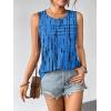 image:imageZeagoo Womens Summer Tank Tops Sleeveless Loose Fit Tunic Blouses Dressy Casual Pleated Front Scoop Neck Boho ShirtsZr459