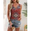 image:imageZeagoo Womens Tank Tops 2026 Summer Sleeveless Loose Fit Tops V Neck Pleated Trendy Fashion Business Casual ShirtsMz870 Floral