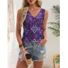 image:imageZeagoo Womens Tank Tops 2026 Summer Sleeveless Loose Fit Tops V Neck Pleated Trendy Fashion Business Casual ShirtsMz907 Boho