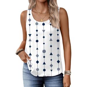image:imageZeagoo Silk Satin Tank Tops for Women Scoop Neck Sleeveless Camisole Tops 2026 Summer Basic BlousesJh599
