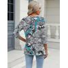 image:imageZeagoo 34 Length Sleeve Womens Tops Casual V Neck Shirts Soft Basic Tees Business Work BlousesBlue Paisley